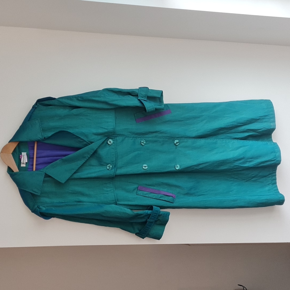 Vintage Long Rain PEACOCK Rain Coat Size XL